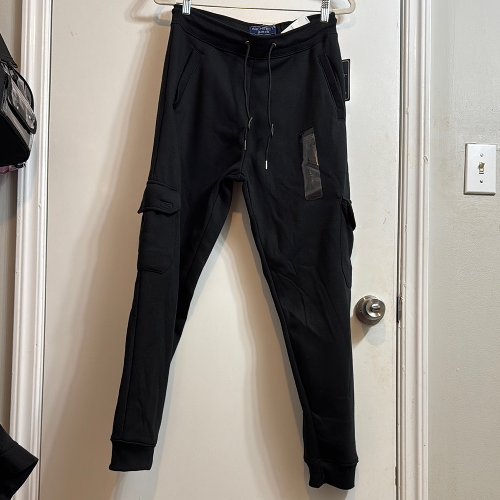 Black Cargo Jogger Pants Men’s